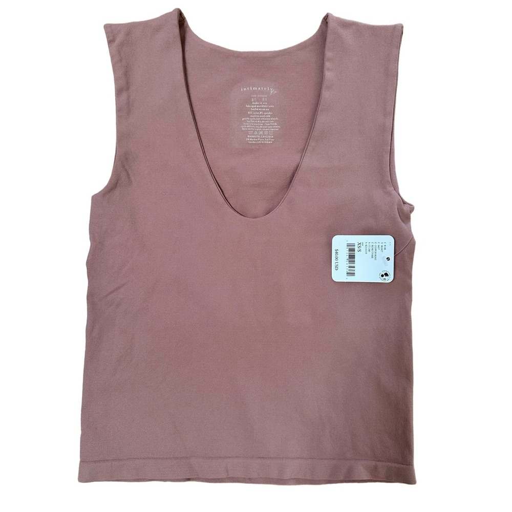 Free People Dusty Pink V-Neck Blouse
